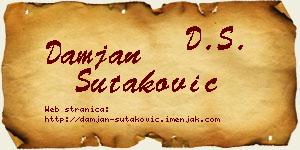 Damjan Šutaković vizit kartica